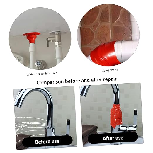 Zerodeko 2pcs Pipe Sealing Tape Flexible Repair Tape for Ppr and More Self-Adhesive Sealant for Outdoor Use
