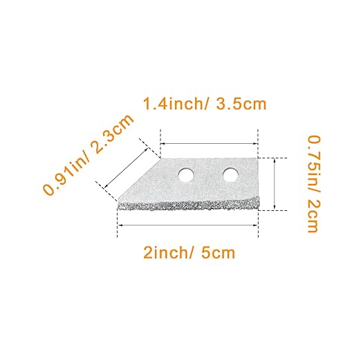 Coitak 5 Pieces Replacement Blades for Tile Grout Saw Angled Grout Saw Tile Cleaning