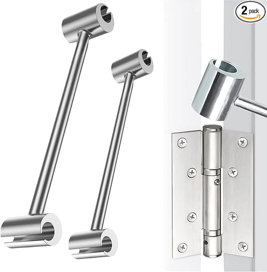 Hinges Gap Adjusting Wrench, ZEEROQOLAB 2 Pack Door Hinge Adjustment Tool, Steel Double-Head Door Hinge Repair Spanner for Various Flag Hinge Door, Fits Knuckle 14mm/18mm and 23mm/25mm