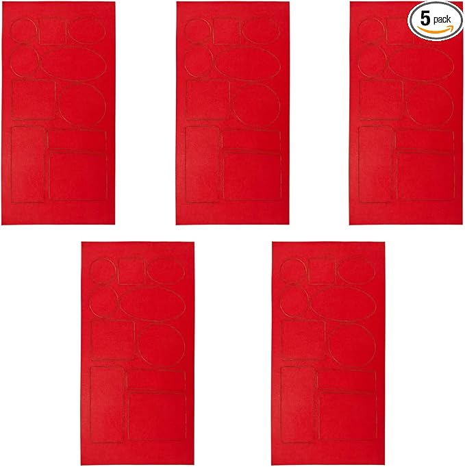 5PCS Car Seat Leather Repair Patch Tape, 8×4 Inch Water-Resistant Self-Adhesive Repair Patches Kit, Automotive Upholstery Fix Accessories for Furniture Couches Chairs (Red)