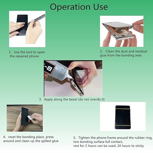 YiJieWZT B7000 15ml Clear Acrylic Super Glue, Gel, Waterproof, Flexible, Anti-Vibration, for Electronics, Textile, Shoe, Household