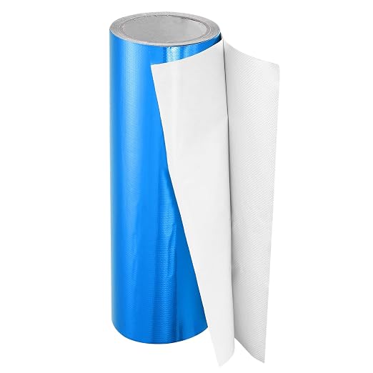 PATIKIL Awning Repair Tape 12" x 26ft Waterproof Canvas Tape High Adhesive Tear Repair Patch Kit for PVC Tarpaulin Tent Awning Fabric RV Sail Boat Cover, Blue