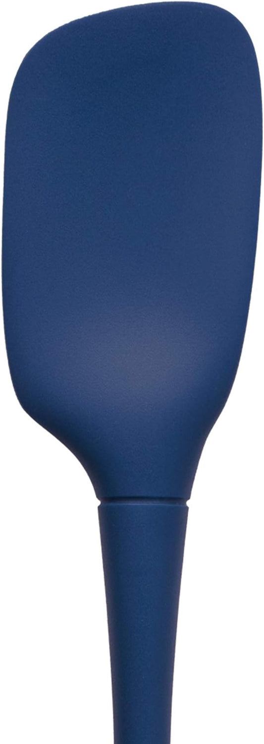 Tovolo Spoon Spatula Spoonula All Silicone Ergonomic Handle Grip Deep Indigo, Silicone Scoopula Kitchen Utensil Non Scratch Easy Clean Dishwasher Safe Heat Resistant Flex Core Scoop Spatula