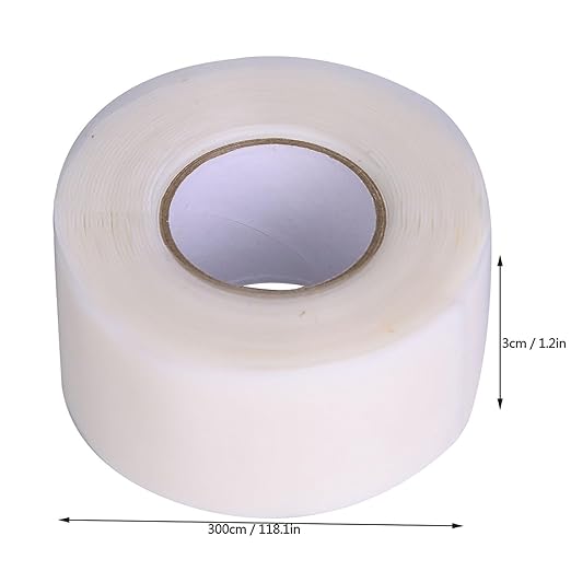Heavy Duty Tape for Pipe Repair Strong Adhesive Leak Seal Tape for PVC PPR Metal and Plastic Pipes Quick Fix Solution White or Red Color 3cm x 300cm (White)