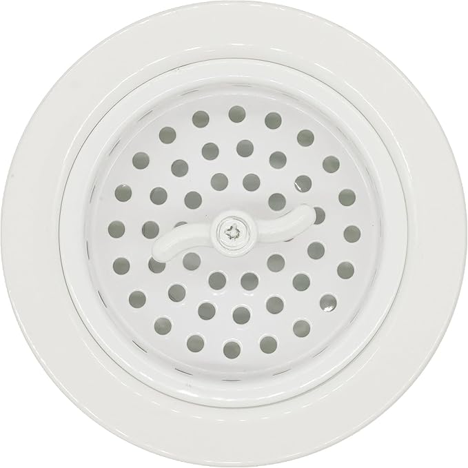 Westbrass A213-51 3-1/2" Wing Nut Twist Style Large Kitchen Sink Basket Strainer, Powder Coat Almond