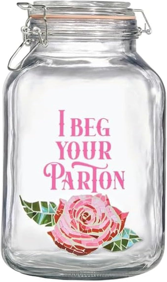 Dolly Parton Preserving Clamp Jar, 101 oz (3000ml), Pink