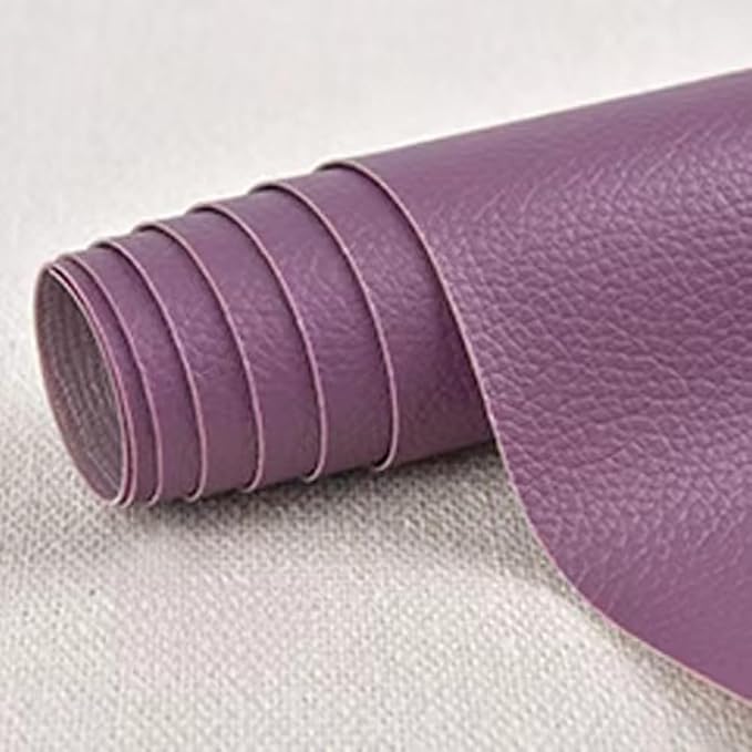 Self Adhesive Leather Repair Patch,Leather Repair Patch Tape Kit,Vinyl Repair Patches Waterproof for Couches,Furniture,Kitchen Cabinets,Car Seats (Light Purple,3.94"×7.87")