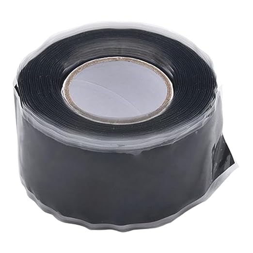 Black Silicone Repair Tape, Waterproof Pipe Sealing, Insulating Grip Tape for Cars, Pipes, Hoses, 1 Inch x 5 Feet