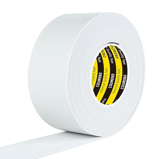 Single-Sided Adhesive EVA Foam Tape 2in x 9.84FT,White Foam Weather Stripping,Door Seal & Window Insulation Tape,Waterproof Sound Proof Seal Strip for Doors,Windows,Garage Door & Gap Sealing