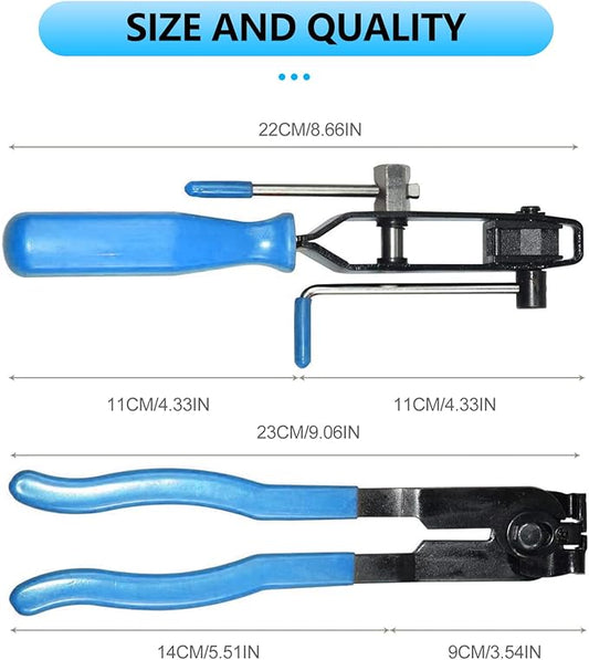CV Joint Axle Boot Clamp Pliers, Automotive CV Boot Clamps Tool Set, Hose Clamp Pliers and Ear Clamp Pliers for CV Axle Clamp Tool, Suitable for Vehicles ATV UTV boot Clamps (Blue)