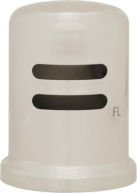 Westbrass A201-1-05 1-3/4" x 2-3/4" Solid Brass Air Gap Cap Only, Skirted, Polished Nickel