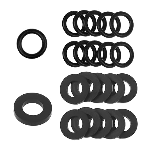 10Pcs Propane Tank Gasket and 10Pcs O-Rings for Soft Nose P.O.L. Fittings, Rubber Gas Leakage-Proof Sealing, Fit for Propane Gas Adapters, Pipe Connectors, Valves, Regulators, Accessories