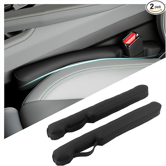 Aokdom 2026 Latest 2PCS Upgraded Car Seat Gap Filler with Fixing Ring,Elastic Car Gap Filler to Avoid Dropping Cell Phones/Keys,Essential Cars Gaps Seat Fillers Cars Accessories