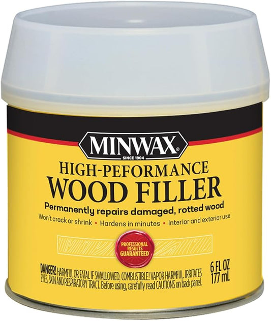 Minwax 41600000 High-Performance Wood Filler, 6-Ounce