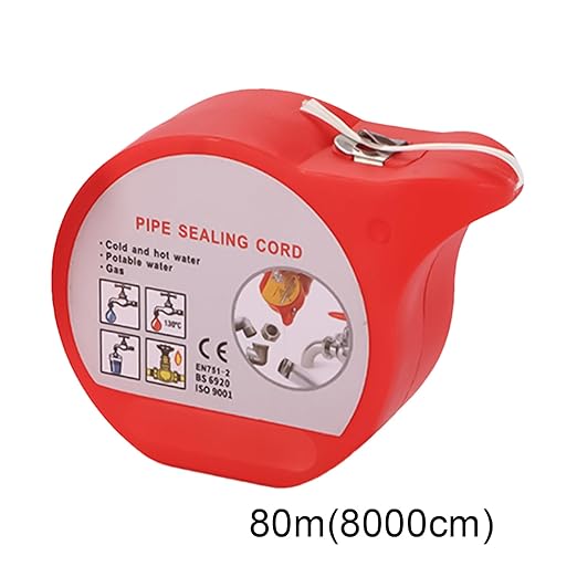 Pipe Repair Tape - Thread Sealing Cord, Pipe Sealing Thread Cord for Fixing, High-Heat Sealant, Water Leak Ribbon with Long-Lasting Finish, Plumbing Repair Unit for Waterproofing and Patching