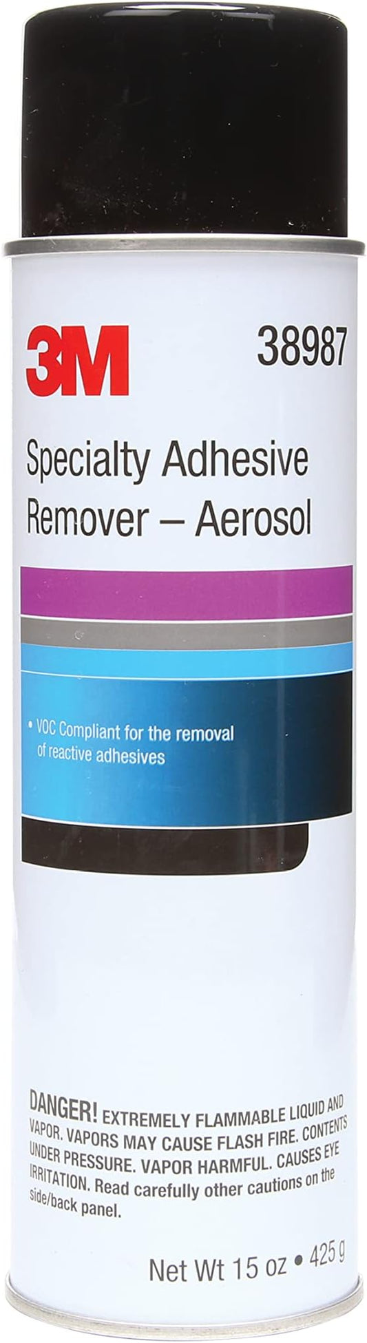 3M Specialty Adhesive Remover, 38987, Solvent-Based, Removes Reactive Adhesives, 15 fl oz