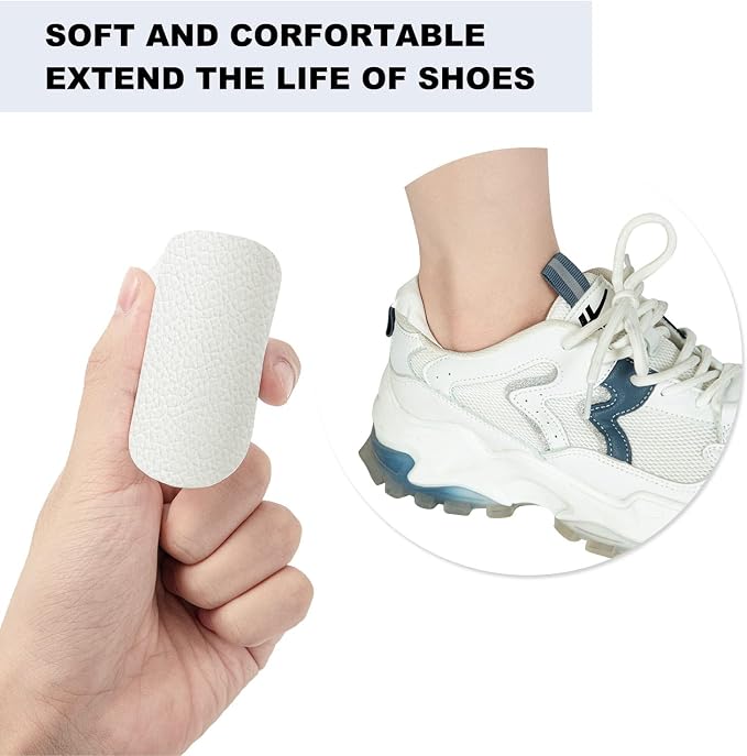 Shoe Heel Repair, 4 Pairs Inside Shoe Heel Patch Pad for Holes | Self-Adhesive, Heel Repair, Hole Repair, For Sneaker, Leather Shoes