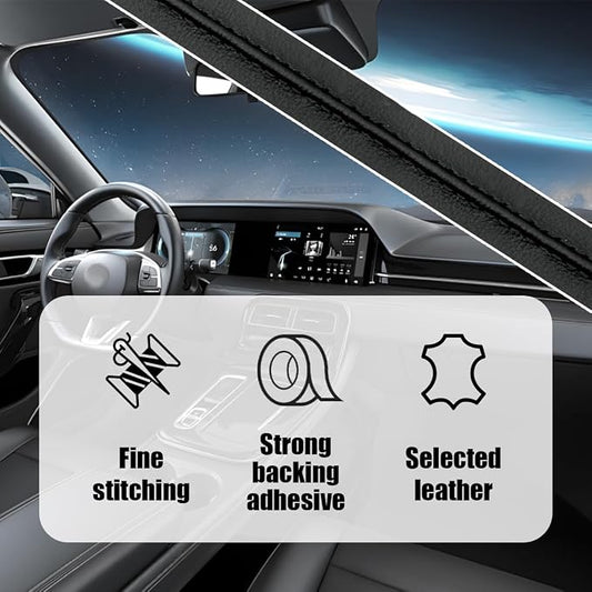 Car Interior Trim Strips, 19.68Ft Flexible Leather Vehicle Gap Fillers Decoration Molding Line, DIY Auto Central Control Door Garnish Accessories, Universal for SUV, Sedan, Truck (Black)