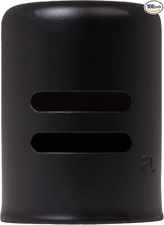 Westbrass D201-100-62 1-5/8" x 2-1/4" Solid Brass Air Gap Cap Only, Non-Skirted, Matte Black (100-Pack)