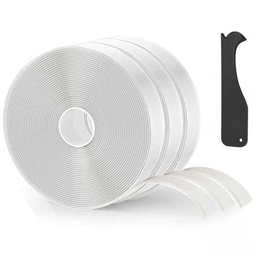 Butyl Tape 1" x 30 Ft White – Non-Hardening Waterproof Sealant Tape for RV Window Glazing, Roof Leak Repair, Pipe Plumbing Fixtures & EPDM Roof Patching – Premium Butyl Caulk Tape (3 Pack)