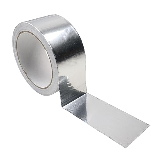 1 Pack Silver Aluminum Tape, Foil Tape, 2 inch (50mm) x 65 Feet (20 Meter), 3.9mil (0.1mm), Heavy Duty Duct Tape for Heat Insulation, HVAC, Dryer Vents, Wrap Pipe, Repair Ducting