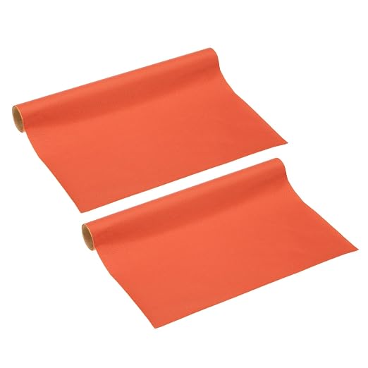 PATIKIL Leather Repair Patch, 2 Pack 10 x 24 Inch Self-Adhesive Vinyl Patch Furniture Tape Repair Kit for Sofas Couches Stools Chairs Cabinets Bags, Orange
