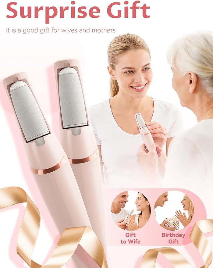 Callus Remover, Upgraded 3rd Electric Callus Removers for Feet, Foot File Callus Remover Pedicure Tools with 2 Speeds, for Dry/Calluses/Cracked/Hard Skin - Soft Smooth Skin (10 Heads)