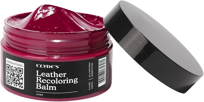 Clyde's™ Leather Company Leather Recoloring Balm – Color Restore & Scratch Repair Kit for Faded Leather Furniture, Car Seats, Sofa & Vinyl | 23 Colors | Non-Toxic Dye