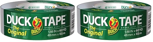 Duck The Original Brand Duct Tape, 2-Pack 1.88 Inch x 60 Yard, Silver (394475)