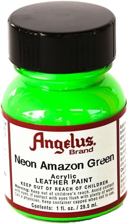 Angelus Neon Amazon Green Acrylic Leather Paint