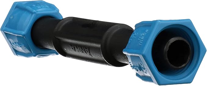 Watts 88005243 Anka (ASC12) High Pressure Poly-Pipe Straight Coupling Insert Fitting, 1/2", Black and Blue (Pack of 2)