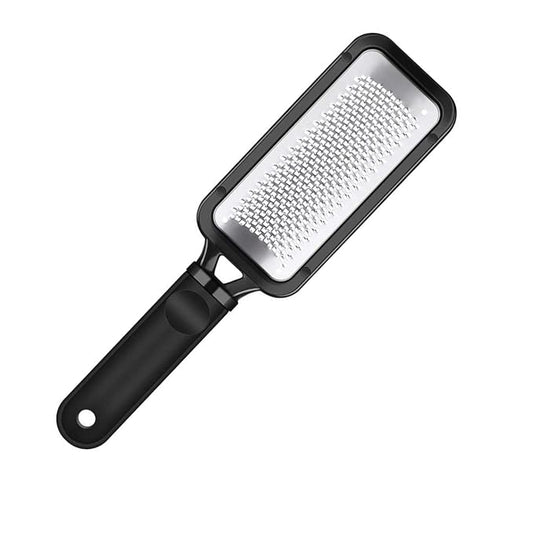 JISTL Foot File Colossal Foot Rasp Stainless Steel Pedicure Metal Surface Foot Care Tool,Foot Rasp Eliminate Feet Cracked Dead Thick Dry Hard Skin (Black&10.6")
