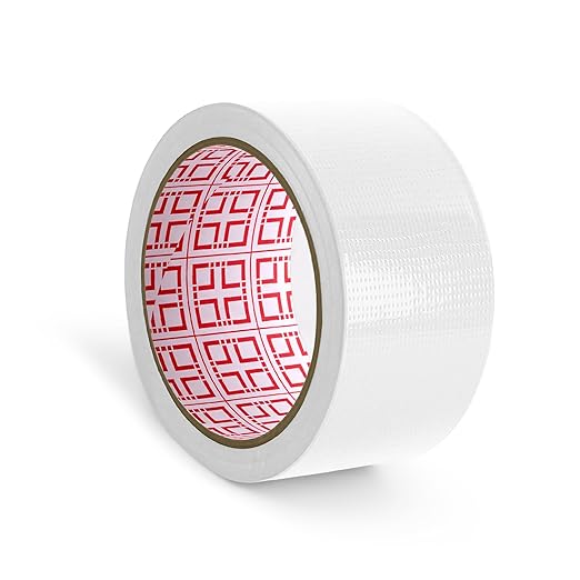 White Duct Tape Heavy Duty Waterproof,2 Inch x 22 Yard Strong Industrial Strength,Strong Adhesive Sticky, No Residue, Easy Tear by Hand for Indoor & Outdoor Repairs,1 Roll