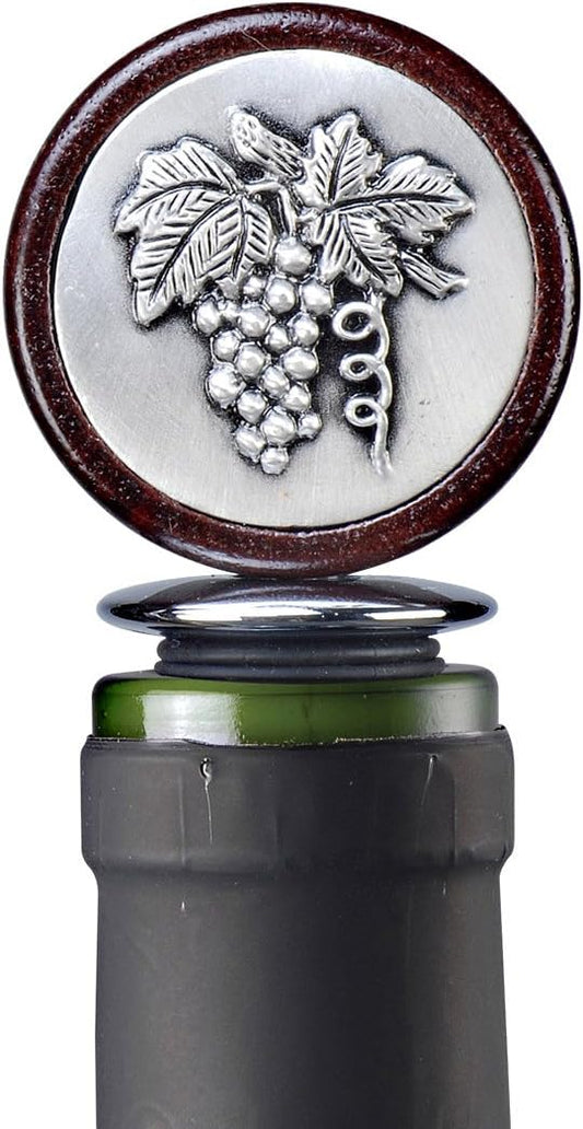 Prodyne Grapes Pewter Medallion Stopper