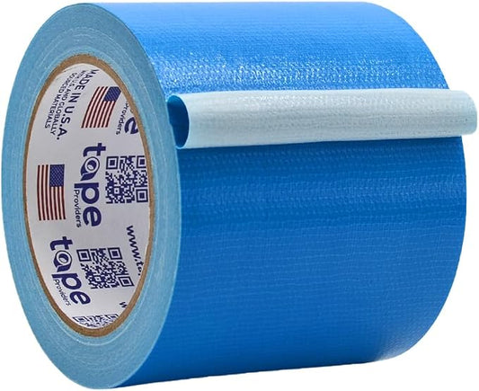 WOD DTC10 Advanced Strength Industrial Grade Sky Blue Duct Tape, 4 inch x 60 ft. Waterproof, UV Resistant For Crafts & Home Improvement