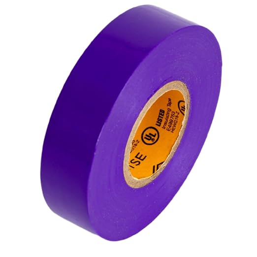 GTSE Purple Electrical Tape, 1 Roll – Waterproof, Industrial Grade Vinyl, 3/4 in x 66ft– Strong Self-Adhesive PVC Electric Tape for Wire Insulation, 7 Mil, 600V – UL/CSA Listed
