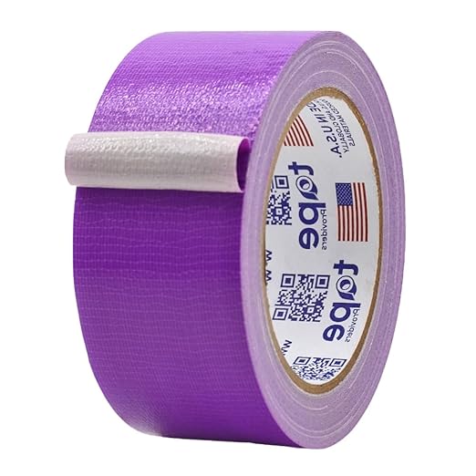 MAT Duct Tape Purple Industrial Grade, 2 inch x 60 ft. Waterproof, UV Resistant for Crafts, Home Improvement, Repairs, & Projects