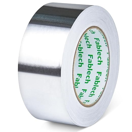Aluminum Foil Tape, 3.2mil Thick, 2" Width x 33 Yards (99ft), Residue-Free, High Temperature Resistant (-20°C to 180°C), Waterproof for HVAC Duct, Metal Repair & Insulation