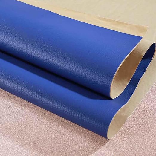 Leather Repair Patch Tape Kit, Self Adhesive Leather Repair for Furniture, Couch, Sofa, Car Seats,Office Chair,Vinyl Repair Kit (Blue,19x19 inches)