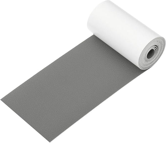 PATIKIL Leather Patches Tape for Furniture, 3.2 x 61 Inch Self Adhesive Vinyl Leather Repair Kit Cover Sheet for Couch, Sofa, Car Seats, Office Chair, Deep Gray