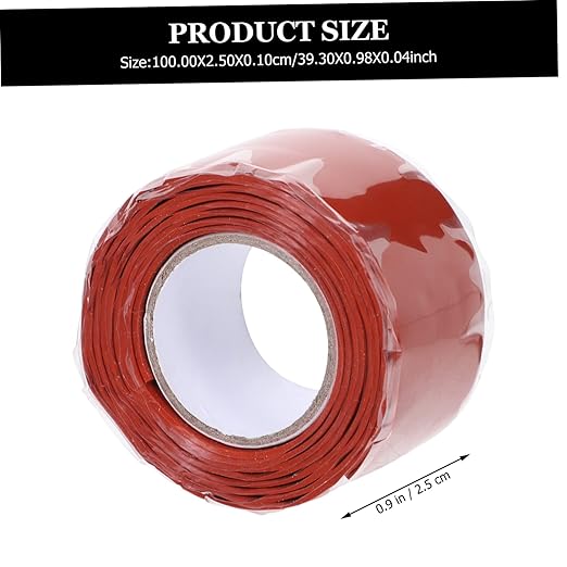 Tofficu Flexible Silicone Rubber Seal Tape for Pipe and Water Leak Repair Self Adhesive Sealing Tape for Home Plumbing Red