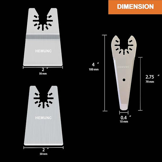 6PCS oscillating Tool Scraper Blades Universal fit Multitool Scraper Blades, Compatible with Dewalt Dremel Rockwell Makita Bosch Fein Multimaster Milwaukee Porter Cable Ridgid Ryobi