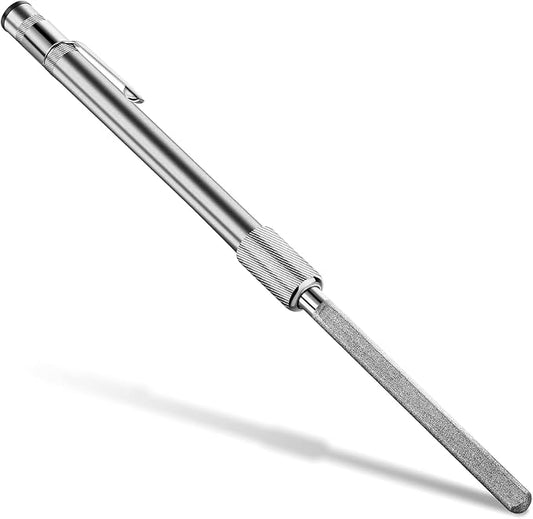 Honoson Diamond Glass File Crystal Repair File Metal Grit Tool Cemented Carbide Metal Grit Tools Crystal Glass Diamond Repair(1 Piece)