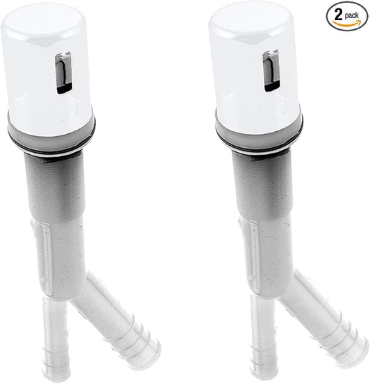 Westbrass Plastic Air Gap, 2 Pack, Powder Coat White, D200P-WH-PK