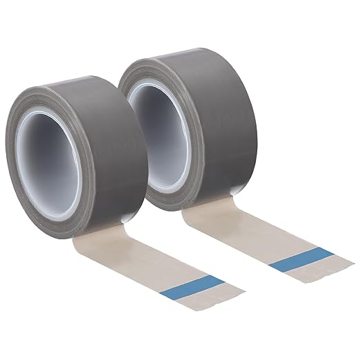 PATIKIL 1" x 33ft Heat Resistant Tape, High Temperature Tape PTFE Adhesive High Heat Tape Waterproof Smooth Surface for Vacuum Sealer Machine Insulation Protection, 0.1mm Thick, 2PCS