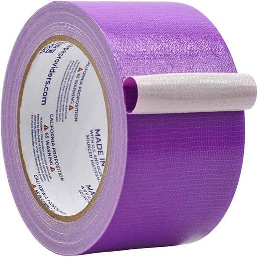 WOD DTC10 Advanced Strength Industrial Grade Purple Duct Tape, 2.5 inch x 60 ft. Waterproof, UV Resistant For Crafts & Home Improvement