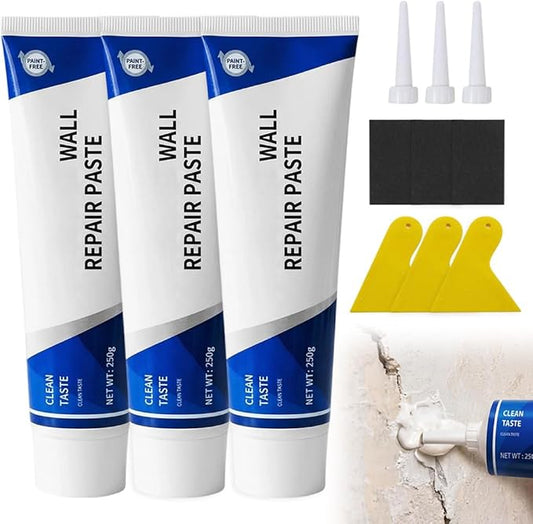 Efficient Drywall Repair Kit with Scraper, 2026 New Quick Drying Wall Mending Agent for Holes & Cracks for Holes, Cracks, Quick Easy Solution for Home Wall Efficient Patch Repair (3pcs)