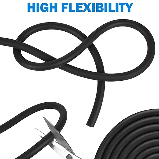 MYFAMIREA 20FT Backer Rod 1/8 Inch EPDM Rubber Caulk Saver Weather Strip Seal Concrete Expansion Joint Filler for Gaps and Joints, Black
