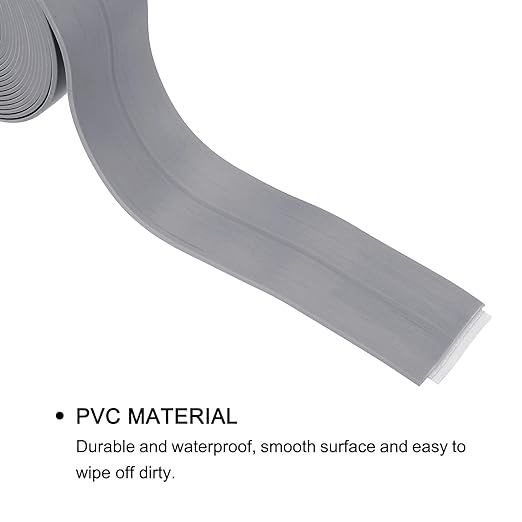 uxcell Waterproof Seal Caulk Strip Tape Self Adhesive 0.87" W x 10.5'L PVC Sealing Tape for Kitchen Bathroom Grey 3Pcs