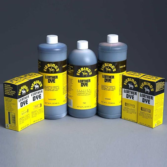 Fiebing's Leather Dye (4 Fl Oz, Mahogany) - Alcohol-Based, Penetrating, Permanent Dye for Shoes, Boots, Belts, Bags, Furniture - Includes Wool Dauber Applicator - Recolor & Restore Leathercraft